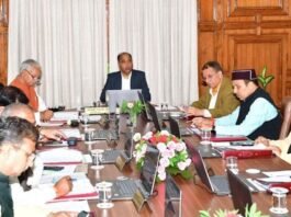 मुख्यमंत्री जय राम ठाकुर की अध्यक्षता में मंत्रिमण्डल की बैठक आयोजित