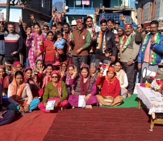 कुल्लू : बगीचा, सेरीबेहड गांव के दर्जनों लोगों ने थामा कांग्रेस का दामन