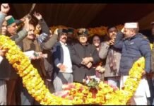 चंबा : विधानसभा अध्यक्ष कुलदीप पठानिया का गृह जिला पहुंचने पर हुआ भव्य स्वागत