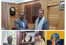 चंबा : चमेरा पावर स्टेशन-I समूह महाप्रबंधक (प्रभारी) ने की उपायुक्त व पुलिस अधीक्षक से शिष्टाचार भेंट