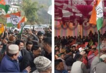 सिरमौर : पारम्परिक वाद्ययंत्रों के साथ हर्षवर्धन चौहान का शिलाई क्षेत्र में हुआ स्वागत
