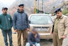 रामपुर : झाकड़ी में 2.56 ग्राम चिट्टा सहित युवक गिरफ्तार