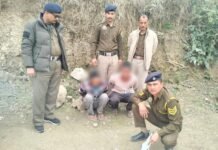 रामपुर : लुहरी-लवाण सम्पर्क मार्ग पर दो कार सवारों से चिट्टा बरामद