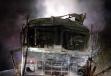 स्वारघाट : पंजपीरी में जला ट्रक, बाल बाल बचा ड्राइवर