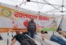 मनाली : शहीदी दिवस पर 80 से अधिक लोगों ने किया रक्तदान