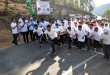 रामपुर : रामपुर परियोजना द्वारा किया गया मिनी मैराथन का आयोजन