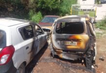 मंडी : चांगर कॉलोनी में तीन गाड़ियों को रहस्यमई परिस्थितियों में लगी आग