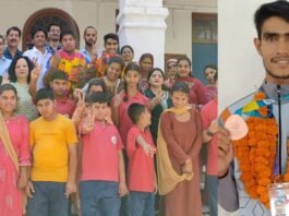 मंडी : स्पेशल ओलंपिक में कांस्य पदक जीत लौटे सूरज का सुंदरनगर पहुंचने पर जोरदार स्वागत