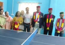 सुगना मेमोरियल टीटी हॉल का किया गया उद्घाटन