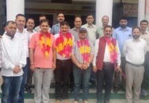 राजगढ़ : हिमाचल राजकीय अध्यापक संघ खंड राजगढ़ के अध्यक्ष चुने गए देवेंद्र चौहान