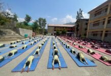 निरमंड : अध्यापकों के संग बच्चों ने किया योगाभ्यास