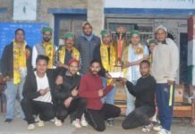 किन्नौर : रापंग यंग ब्रिगेड सोशल वेलफेयर सोसाइटी सापनी द्वारा आयोजित खेलकूद प्रतियोगिता का हुआ समापन