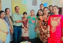 डीएवी सीनियर सेकेंडरी स्कूल की रिद्धिमा शर्मा का नवोदय विद्यालय में चयन