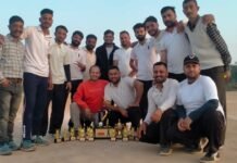 विद्युत विभाग की क्रिकेट प्रतियोगिता में राजगढ़ विद्युत विभाग उपविजेता