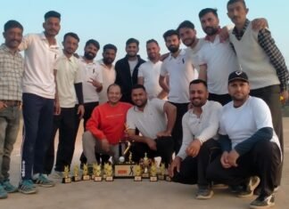 विद्युत विभाग की क्रिकेट प्रतियोगिता में राजगढ़ विद्युत विभाग उपविजेता