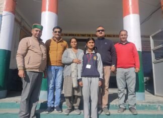 राजगढ़ विद्यालय की छात्रा निधि का खो-खो में राष्ट्रीय प्रतियोगिता के लिए चयन