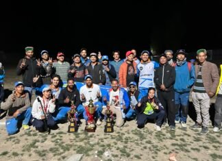 कल्पा देव राज मिनी खेल स्टेडियम में क्रिकेट प्रतियोगिता आयोजित