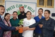 राष्ट्रीय पर्यावरण विद किशन लाल ठाकुर पर्यावरण दिवस मनाने पहुँचे प्रेस क्लब