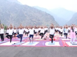 नाथपा झाकड़ी हाइड्रो पावर स्टेशन में मनाया अंतर्राष्ट्रीय योग दिवस