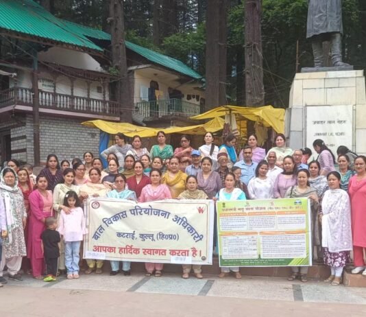 मनाली : मनाली में डायरिया कैपेन के अंर्तगत एक दिवसीय जागरूकता अभियान का आयोजन