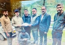 रोहडू जा रही थी 468 ग्राम चिट्टे की खेप मुदस्सिर अहमद मोची को धर दबोचा