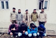 शिमला : पुलिस थाना देहा में 4 व्यक्ति चिट्टे के साथ गिरफ्तार