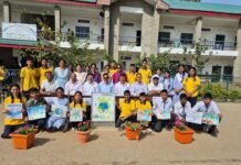 स्कूली बच्चों ने पेंटिंग के माध्यम से दिया पर्यावरण संरक्षण का संदेश