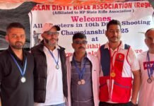 सोलन में जिला स्तरीय शूटिंग प्रतियोगिता का आयोजन, नोहरा धार के पंकज ठाकुर ने जीता कांस्य पदक
