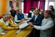 भाजपा प्रदेश अध्यक्ष के लिए डॉ राजीव बिंदल का नामांकन प्राप्त हुआ : भारद्वाज