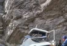 नेसंग झूला के पास नेशनल हाईवे 5 पर पिकअप दुर्घटनाग्रस्त , हादसे में चालक की मौके पर मौत