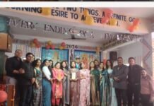 ददाहू में आर वी एन पब्लिक सीनियर सेकेंडरी स्कूल में 12वीं कक्षा के विद्यार्थियों के लिए भव्य फेयरवेल समारोह