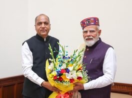 दिल्ली में प्रधानमंत्री नरेंद्र मोदी से मिले जयराम ठाकुर