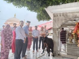 20 डोगरा बटालियन ने मां ज्वालाजी को चढ़ाई पारंपरिक बकरे की भेंट
