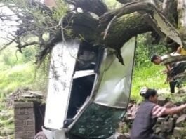 पच्छाद में दर्दनाक सड़क हादसा: 300 फीट गहरी खाई में गिरी कार, एक की मौत, दो गंभीर घायल